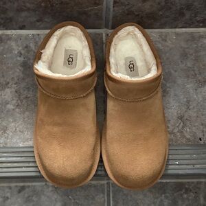 UGG Chestnut Suede Cozy Clogs